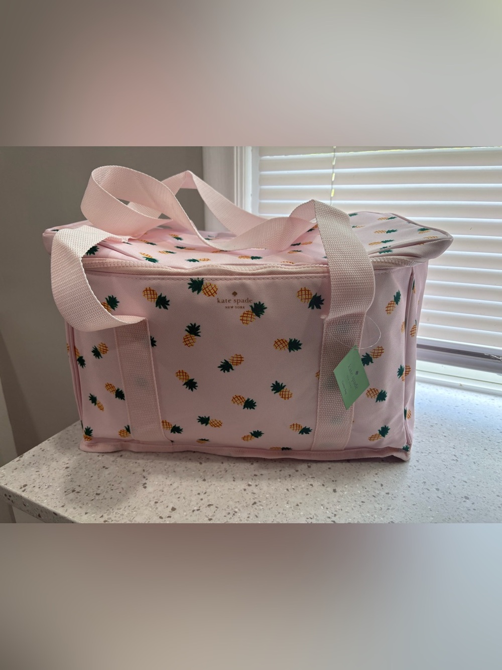 NEW kate spade Pale Pink Pineapple Print Cooler